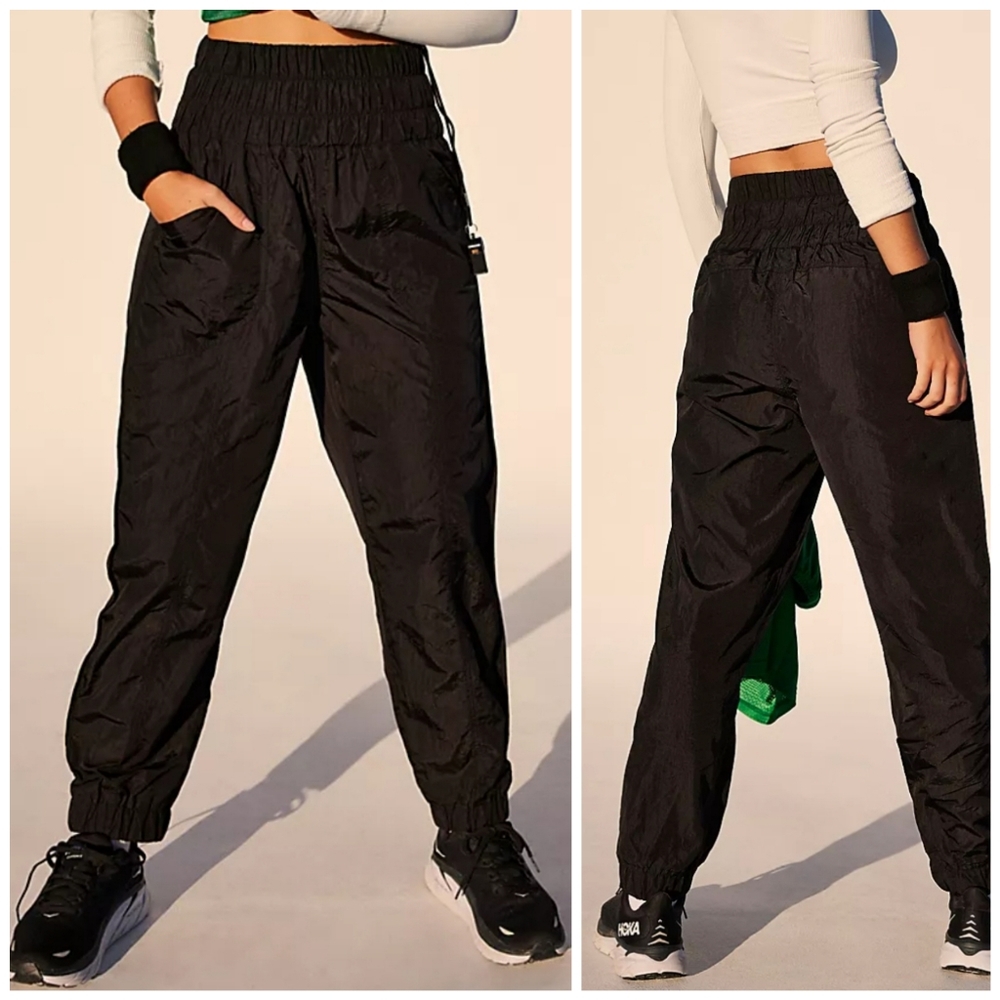 New Free People FP Movement Way Home Gray Windbreaker Jogger Size M